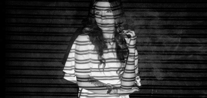 Woman-in-white-black
